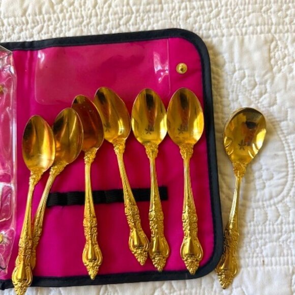 vintage royal sealy flatware gold plated 12 - Picture 1 of 4